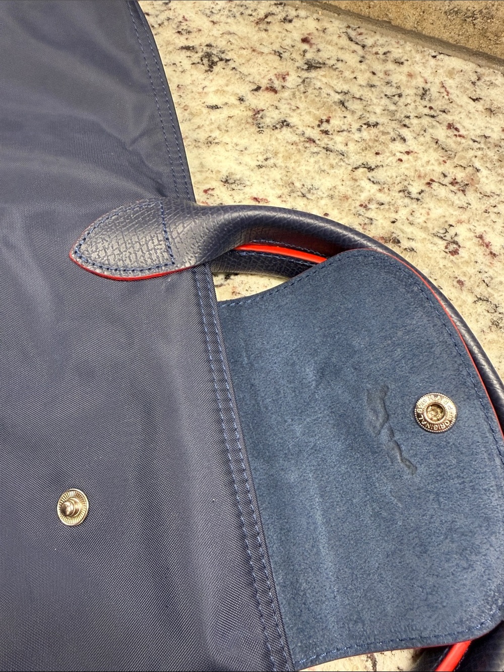 Longchamp Navy Le Pliage Club Extra Large Travel Bag. - Picture 12 of 15